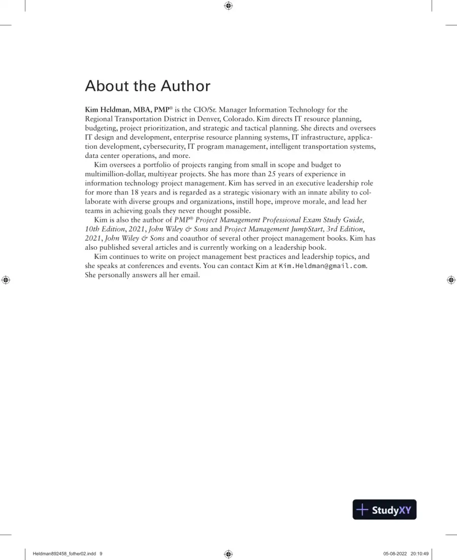 CompTIA Project+ Study Guide: Exam PK0-005 (2022), page 12