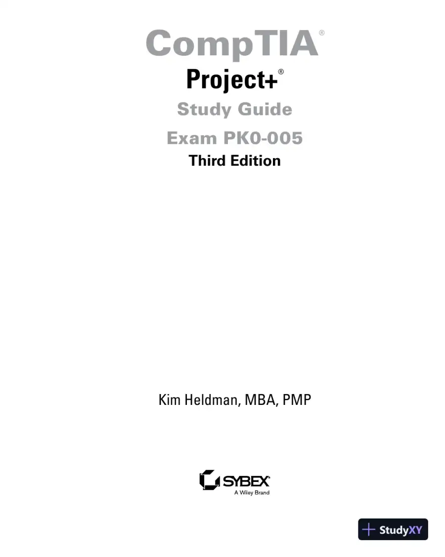 CompTIA Project+ Study Guide: Exam PK0-005 (2022), page 6