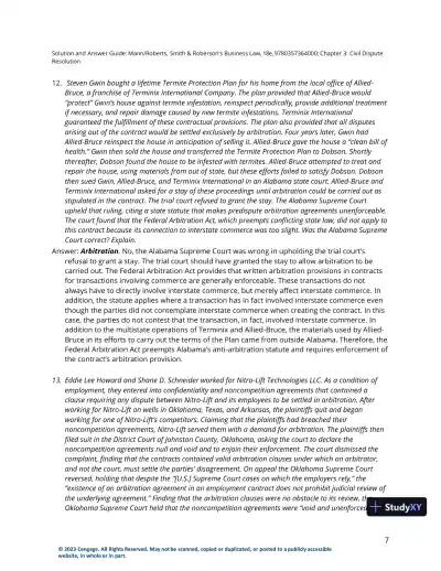 Solution Manual for Smith and Roberson's Business Law, 18th Edition - Page 14 preview image