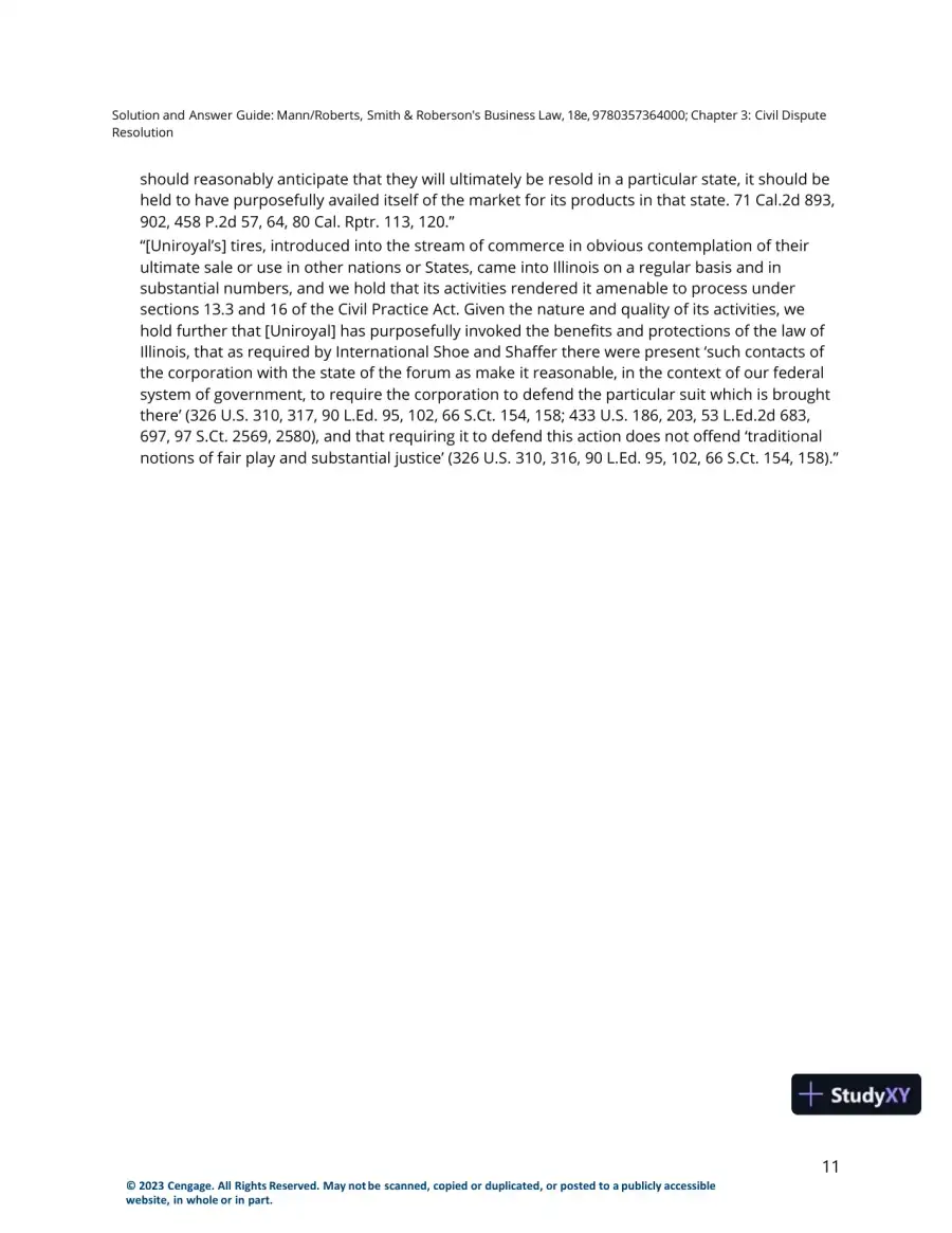 Solution Manual for Smith and Roberson's Business Law, 18th Edition, page 18