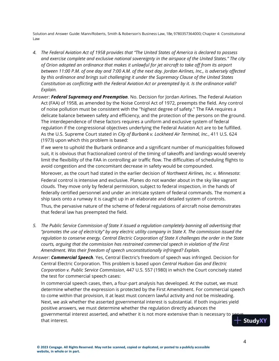 Solution Manual for Smith and Roberson's Business Law, 18th Edition, page 22