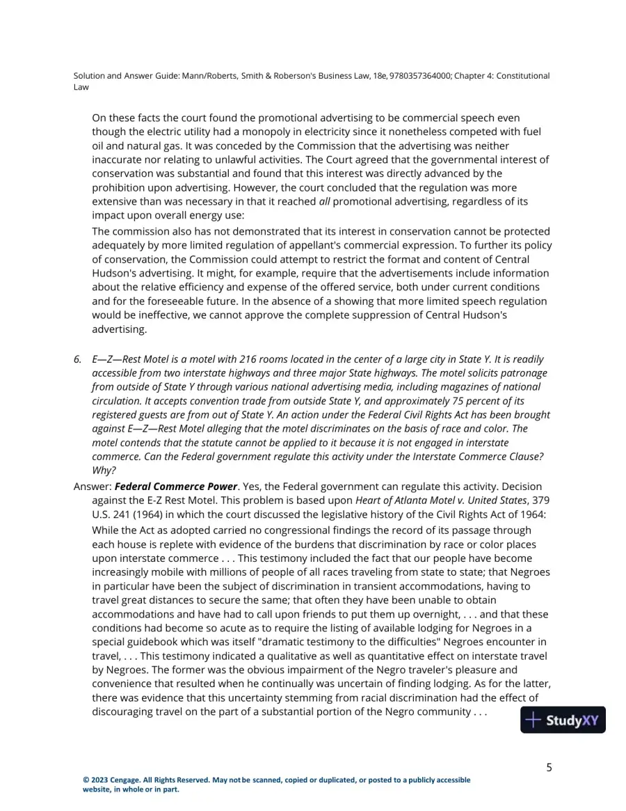 Solution Manual for Smith and Roberson's Business Law, 18th Edition, page 23