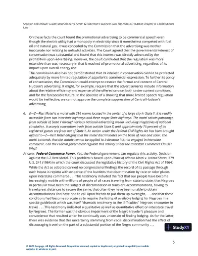 Solution Manual for Smith and Roberson's Business Law, 18th Edition - Page 23 preview image