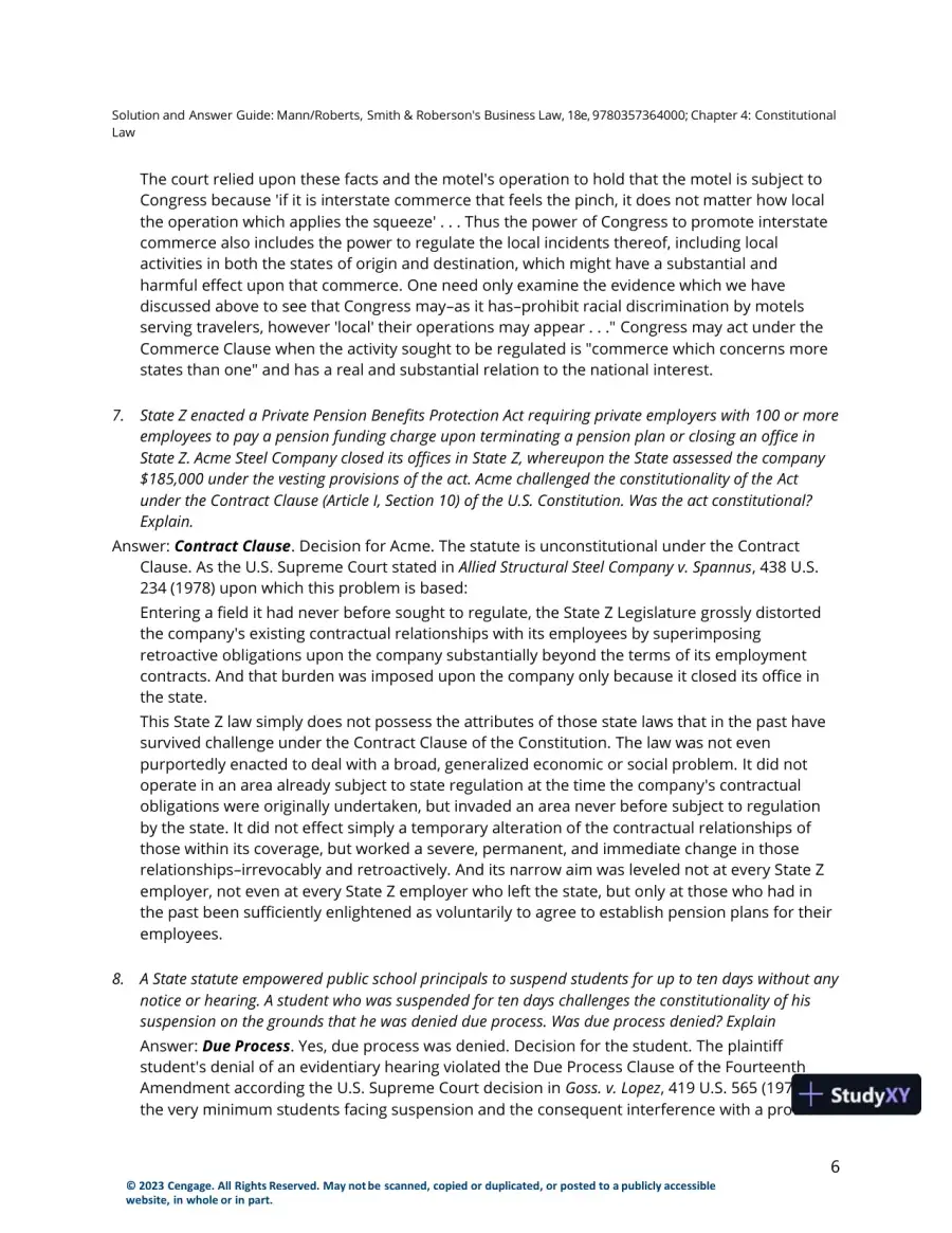 Solution Manual for Smith and Roberson's Business Law, 18th Edition, page 24