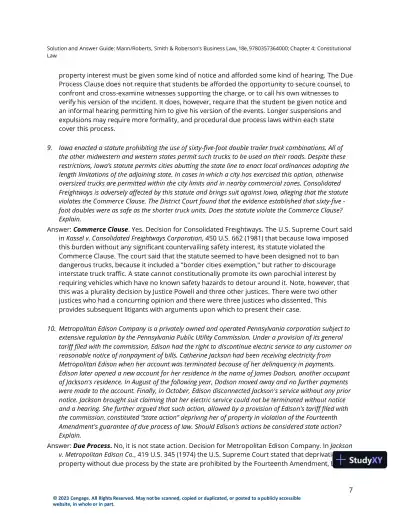 Solution Manual for Smith and Roberson's Business Law, 18th Edition - Page 25 preview image