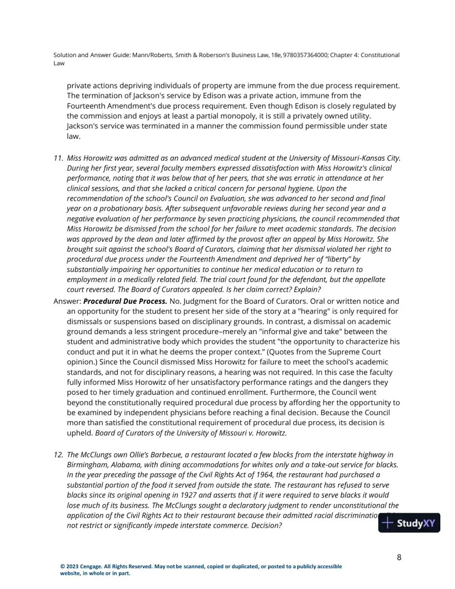 Solution Manual for Smith and Roberson's Business Law, 18th Edition, page 26