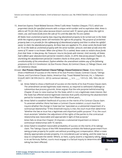 Solution Manual for Smith and Roberson's Business Law, 18th Edition - Page 29 preview image