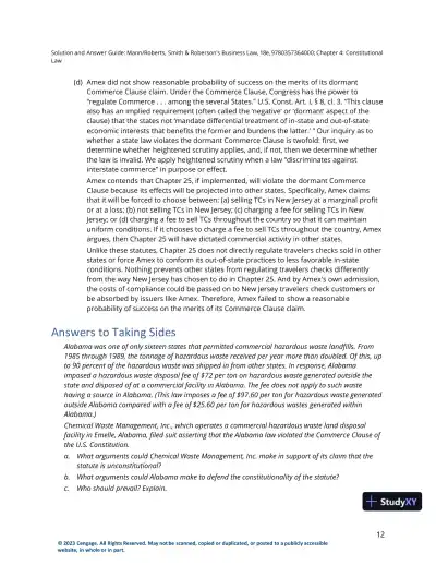 Solution Manual for Smith and Roberson's Business Law, 18th Edition - Page 30 preview image