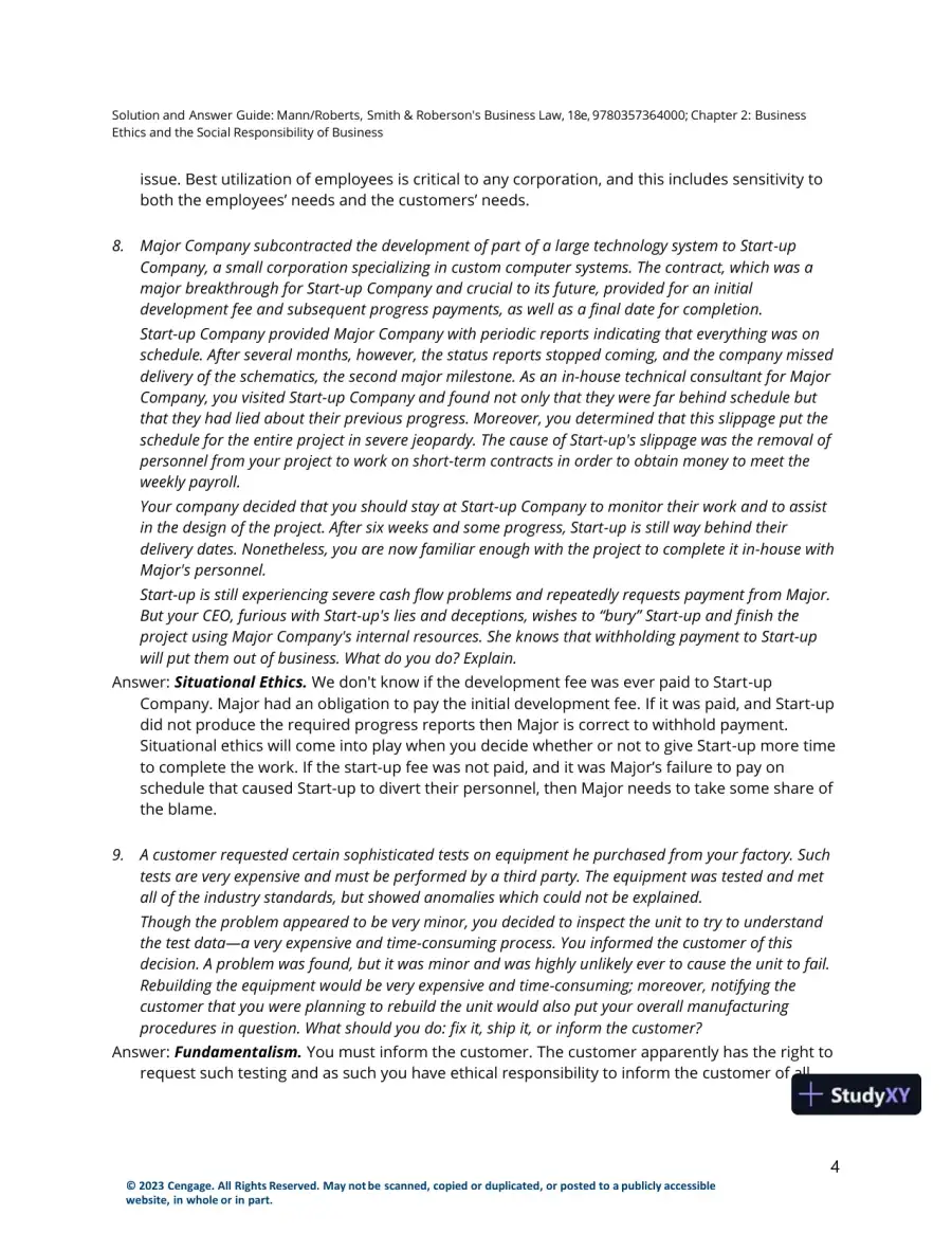 Solution Manual for Smith and Roberson's Business Law, 18th Edition, page 5