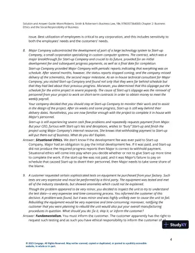 Solution Manual for Smith and Roberson's Business Law, 18th Edition - Page 5 preview image