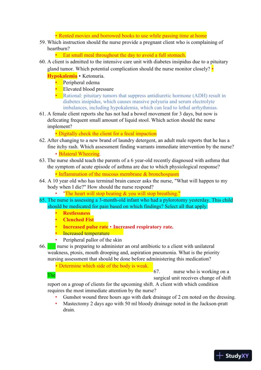 2023-2024 HESI RN Healthcare Exit Exam V1-V7 With Answers (893 Solved Questions), page 11