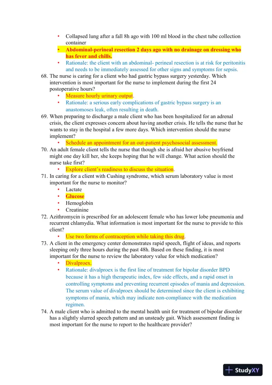 2023-2024 HESI RN Healthcare Exit Exam V1-V7 With Answers (893 Solved Questions), page 12