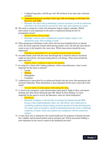 2023-2024 HESI RN Healthcare Exit Exam V1-V7 With Answers (893 Solved Questions) - Page 12 preview image