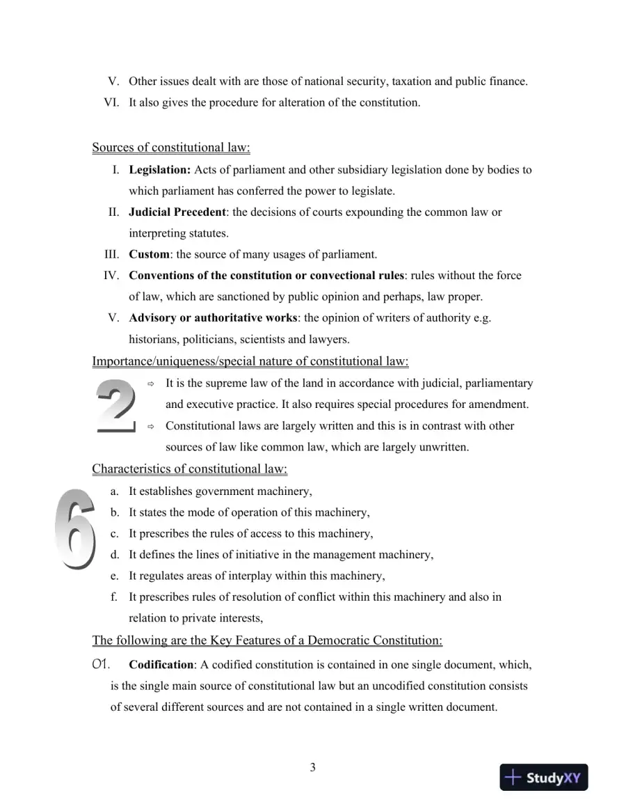 An In-Depth Analysis of Constitutional Law: Nature, Classifications, and Key Features, page 4
