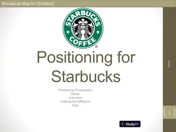 Positioning For Starbucks - Page 1 preview image
