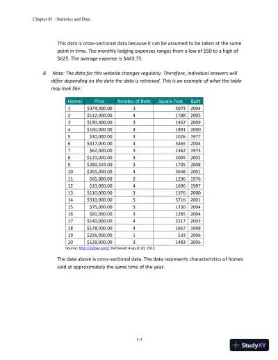 Essentials of Business Statistics: Communicating With Numbers 1st Edition Solution Manual - Page 4 preview image