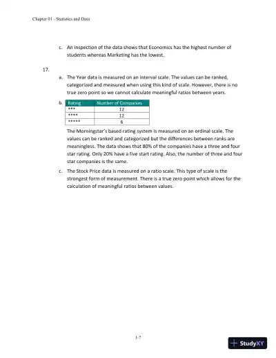 Essentials of Business Statistics: Communicating With Numbers 1st Edition Solution Manual - Page 8 preview image