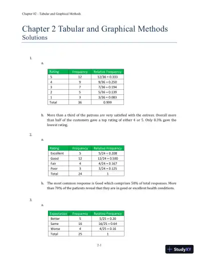 Essentials of Business Statistics: Communicating With Numbers 1st Edition Solution Manual - Page 9 preview image