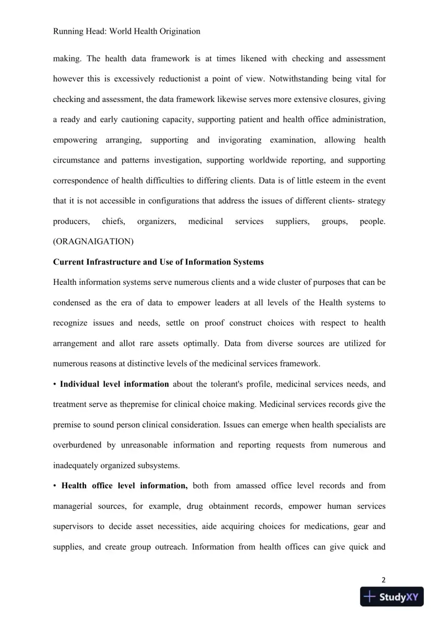 World Health Oragnigations, page 4