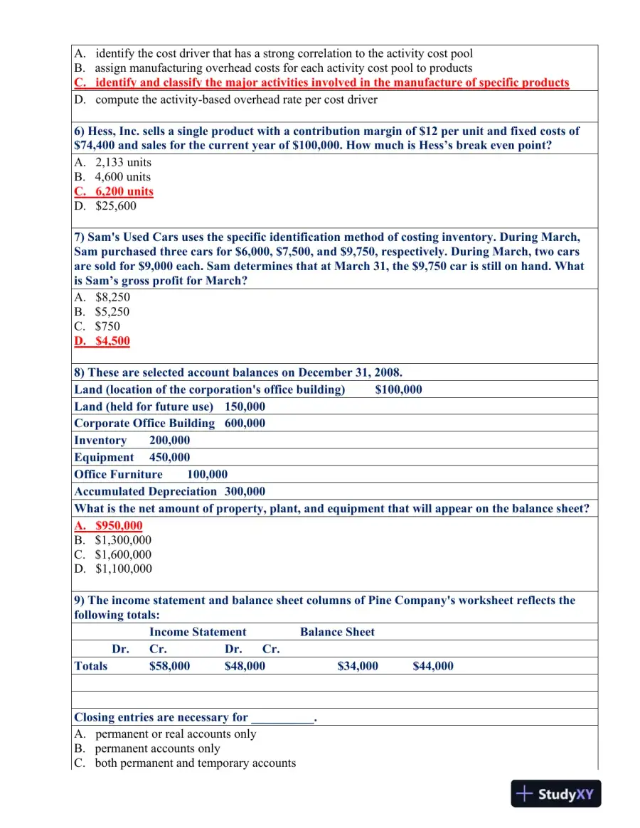 Accounting and Economic Analysis: Activity-Based Costing, Financial Principles, and Oligopoly Market Dynamics, page 3