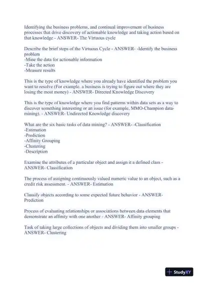 2023-2024 WGU C175/D426 Data Management Foundations OA Exam with Answers (531 Solved Questions) - Page 18 preview image