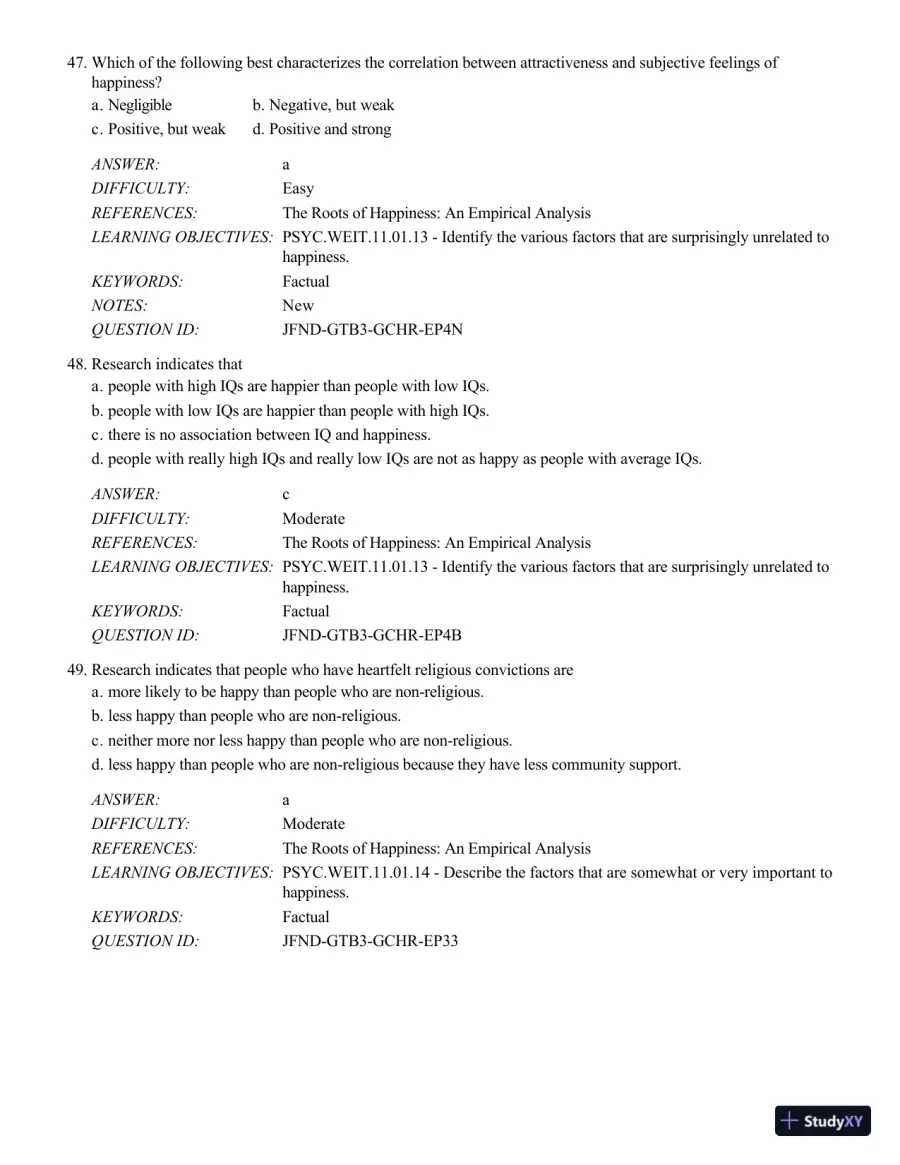 Psychology Applied To Modern Life: Adjustment In The 21st Century , 11th Edition Test Bank, page 17