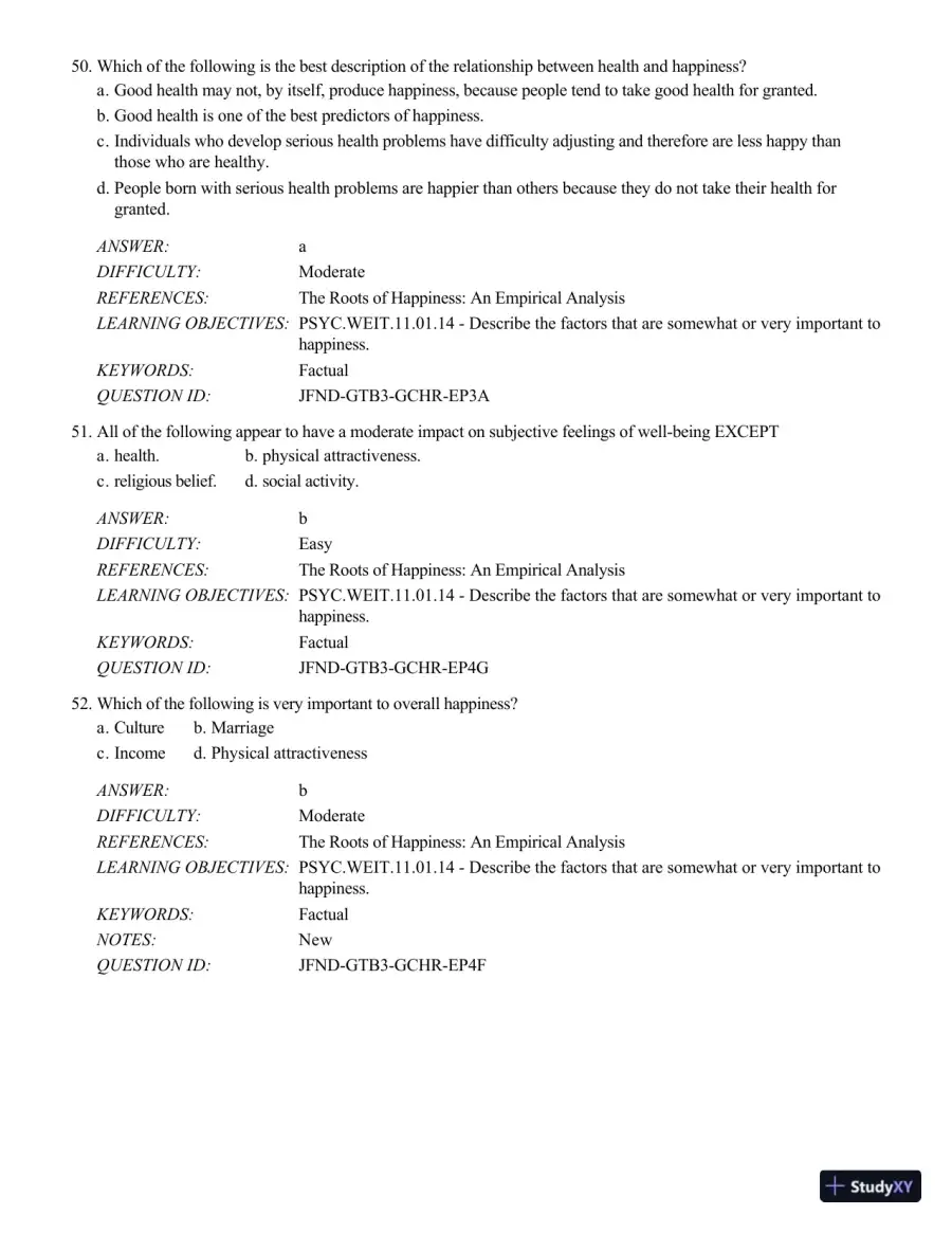 Psychology Applied To Modern Life: Adjustment In The 21st Century , 11th Edition Test Bank, page 18