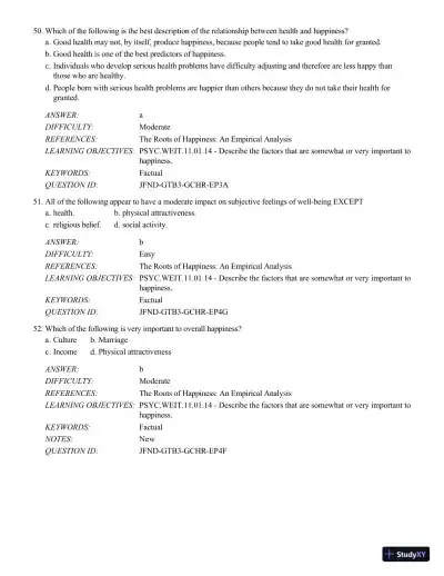 Psychology Applied To Modern Life: Adjustment In The 21st Century , 11th Edition Test Bank - Page 18 preview image