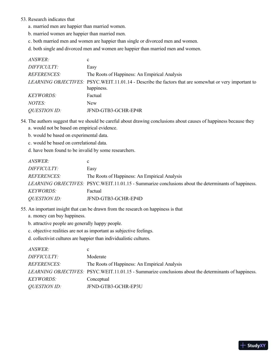 Psychology Applied To Modern Life: Adjustment In The 21st Century , 11th Edition Test Bank, page 19