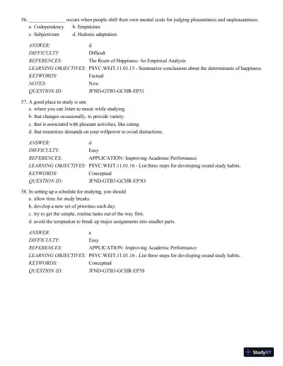 Psychology Applied To Modern Life: Adjustment In The 21st Century , 11th Edition Test Bank - Page 20 preview image