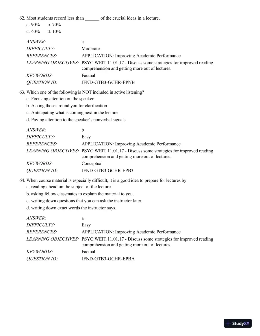 Psychology Applied To Modern Life: Adjustment In The 21st Century , 11th Edition Test Bank, page 22