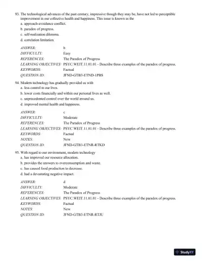 Psychology Applied To Modern Life: Adjustment In The 21st Century , 11th Edition Test Bank - Page 30 preview image