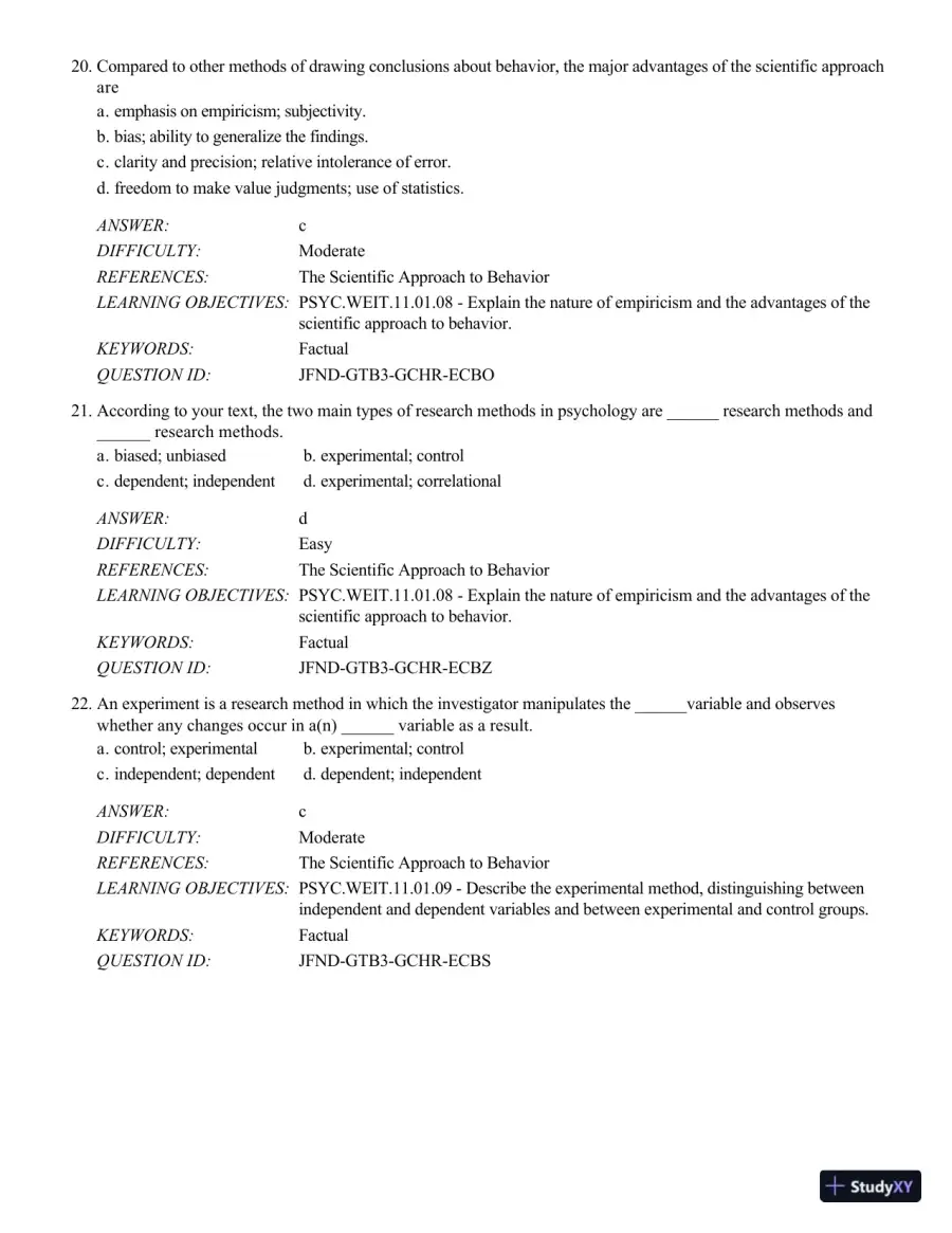 Psychology Applied To Modern Life: Adjustment In The 21st Century , 11th Edition Test Bank, page 8