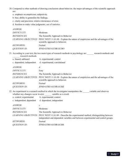 Psychology Applied To Modern Life: Adjustment In The 21st Century , 11th Edition Test Bank - Page 8 preview image