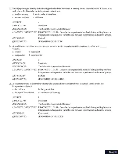 Psychology Applied To Modern Life: Adjustment In The 21st Century , 11th Edition Test Bank - Page 9 preview image