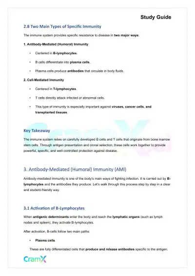 Microbiology - The Immune System - Page 7 preview image