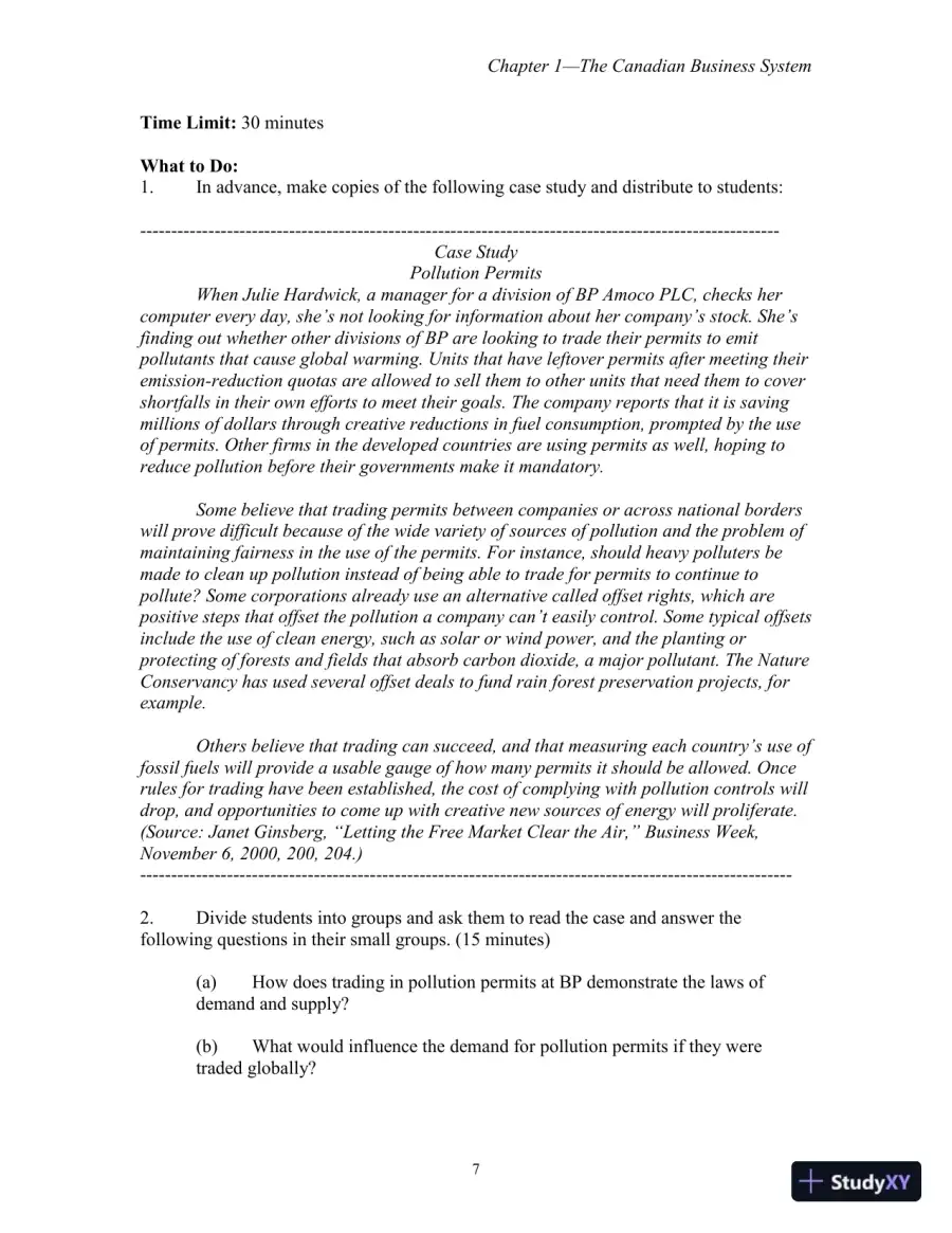 Business Essentials, Eighth Canadian Edition  Solution Manual, page 20