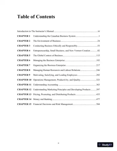 Business Essentials, Eighth Canadian Edition Solution Manual - Page 3 preview image