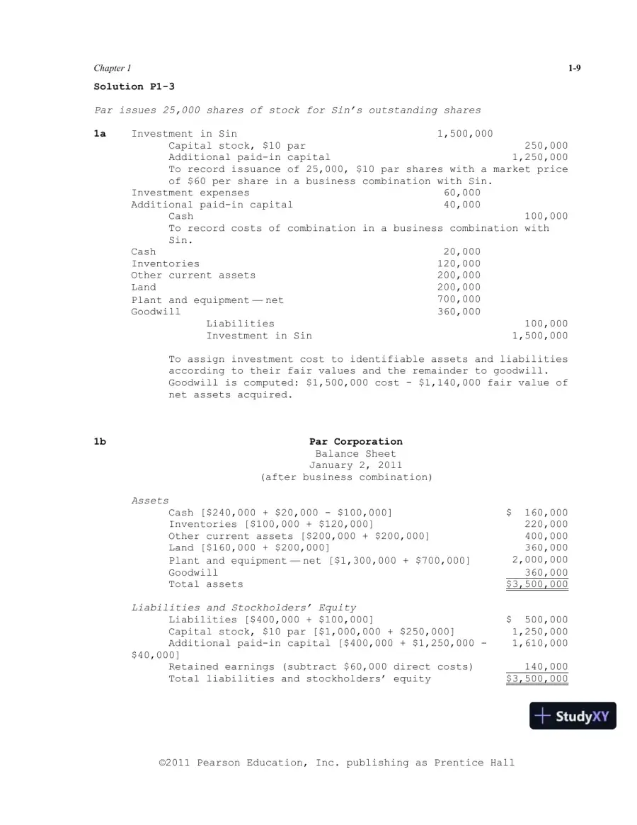 Solution Manual For Advanced Accounting, 11th Edition, page 10