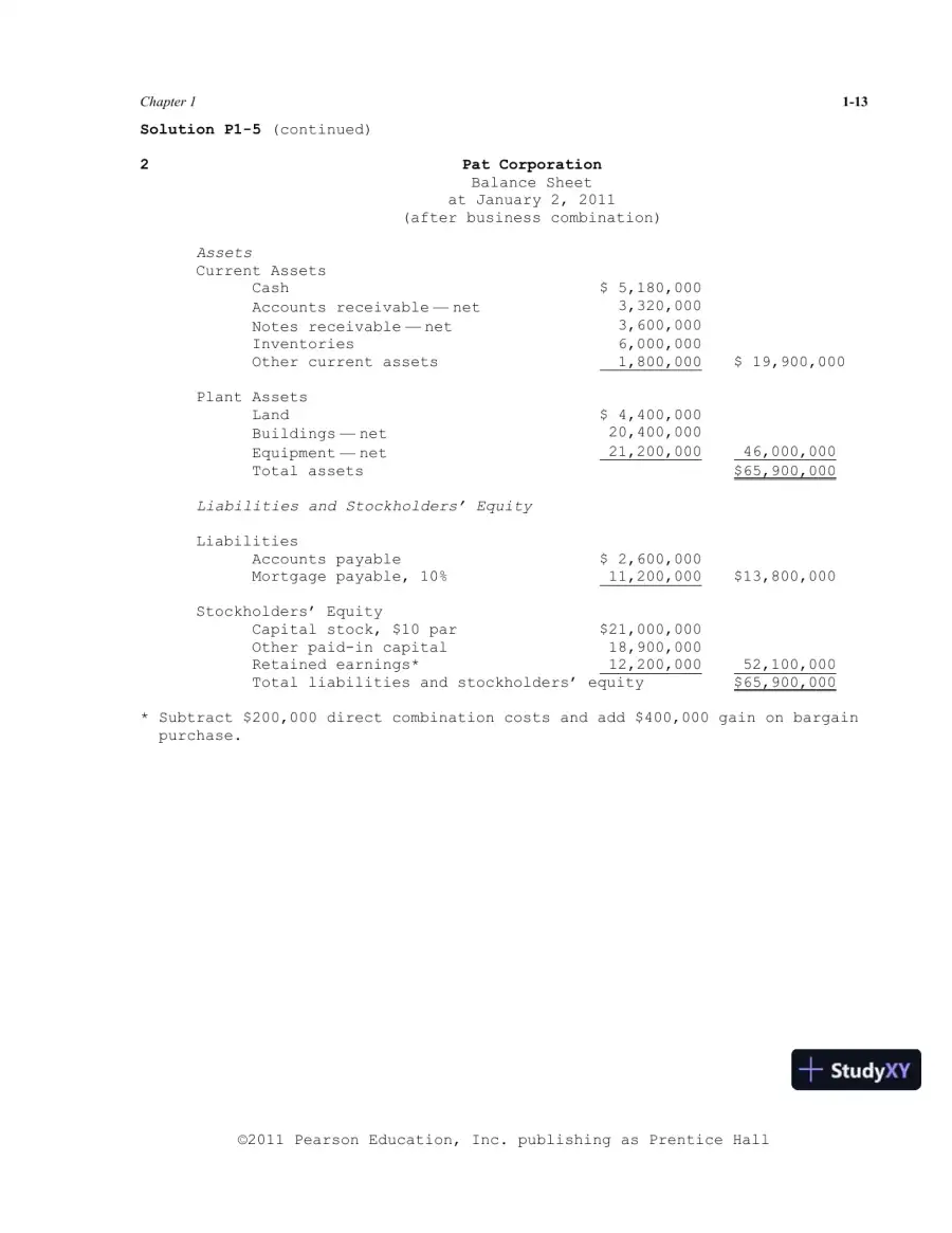 Solution Manual For Advanced Accounting, 11th Edition, page 14