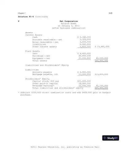 Solution Manual For Advanced Accounting, 11th Edition - Page 14 preview image