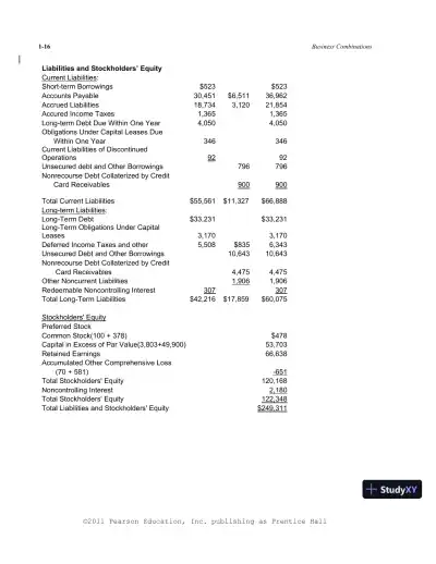 Solution Manual For Advanced Accounting, 11th Edition - Page 17 preview image