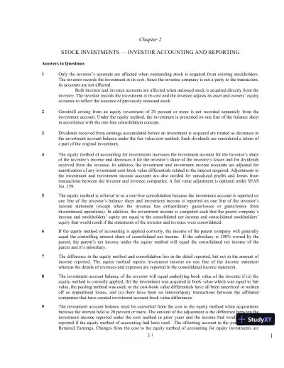 Solution Manual For Advanced Accounting, 11th Edition - Page 18 preview image