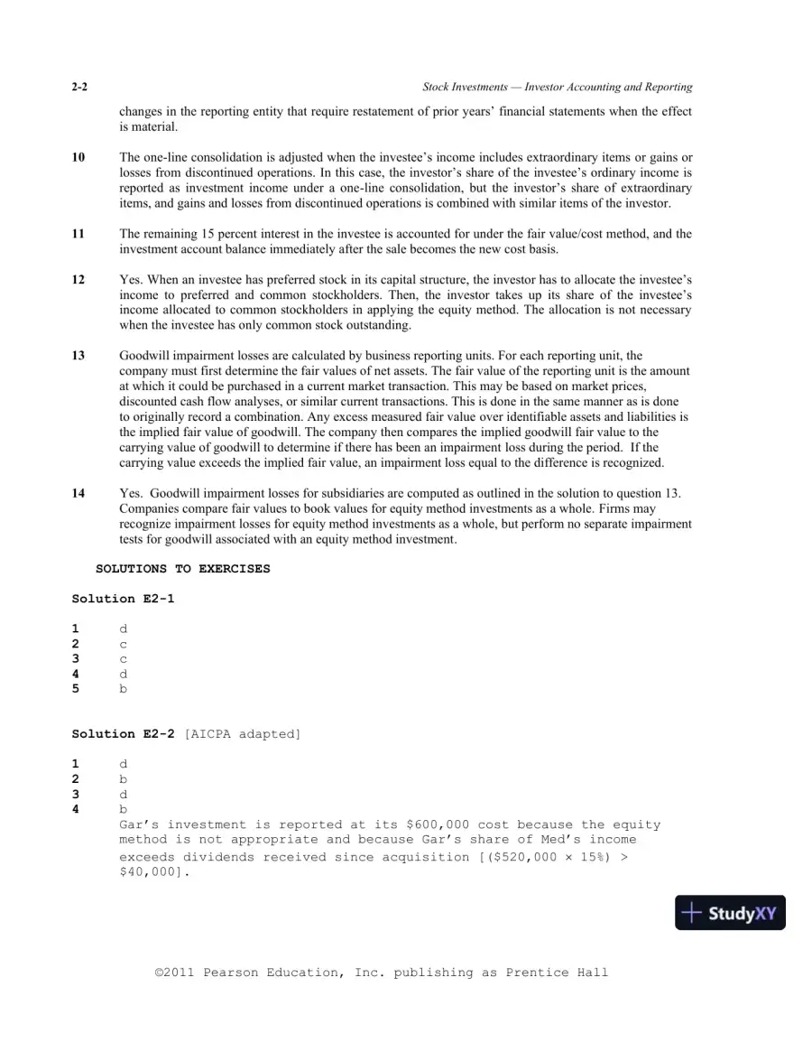 Solution Manual For Advanced Accounting, 11th Edition, page 19