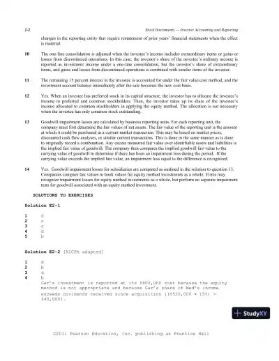Solution Manual For Advanced Accounting, 11th Edition - Page 19 preview image