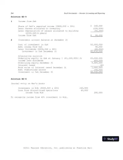 Solution Manual For Advanced Accounting, 11th Edition - Page 21 preview image
