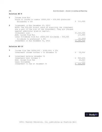 Solution Manual For Advanced Accounting, 11th Edition - Page 23 preview image