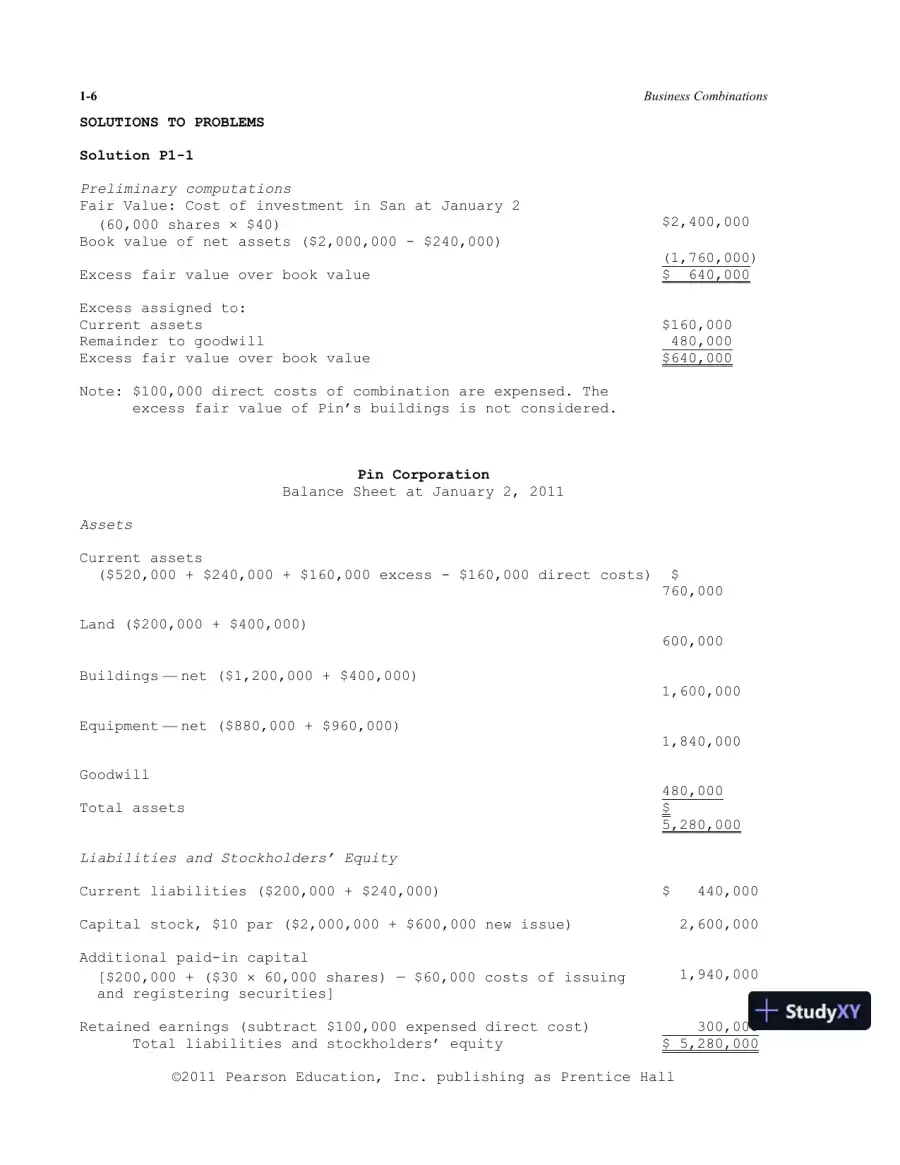 Solution Manual For Advanced Accounting, 11th Edition, page 7