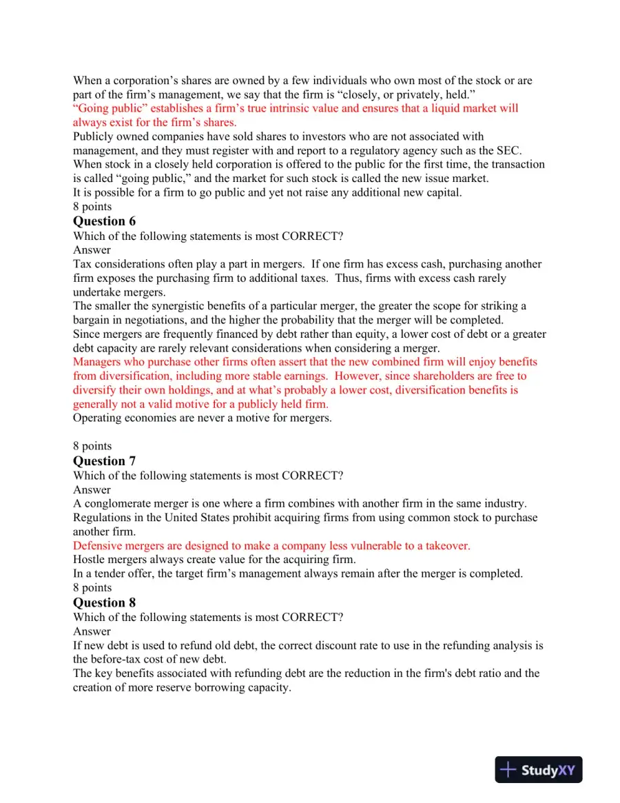 FIN 540 Midterm, page 3
