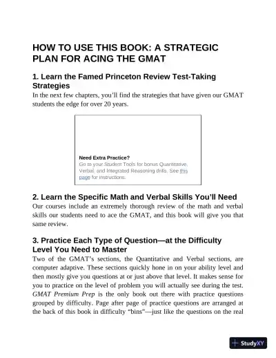 Princeton Review GMAT Premium Prep, 2023: 6 Computer-Adaptive Practice Tests + Review and Techniques (2022) - Page 19 preview image